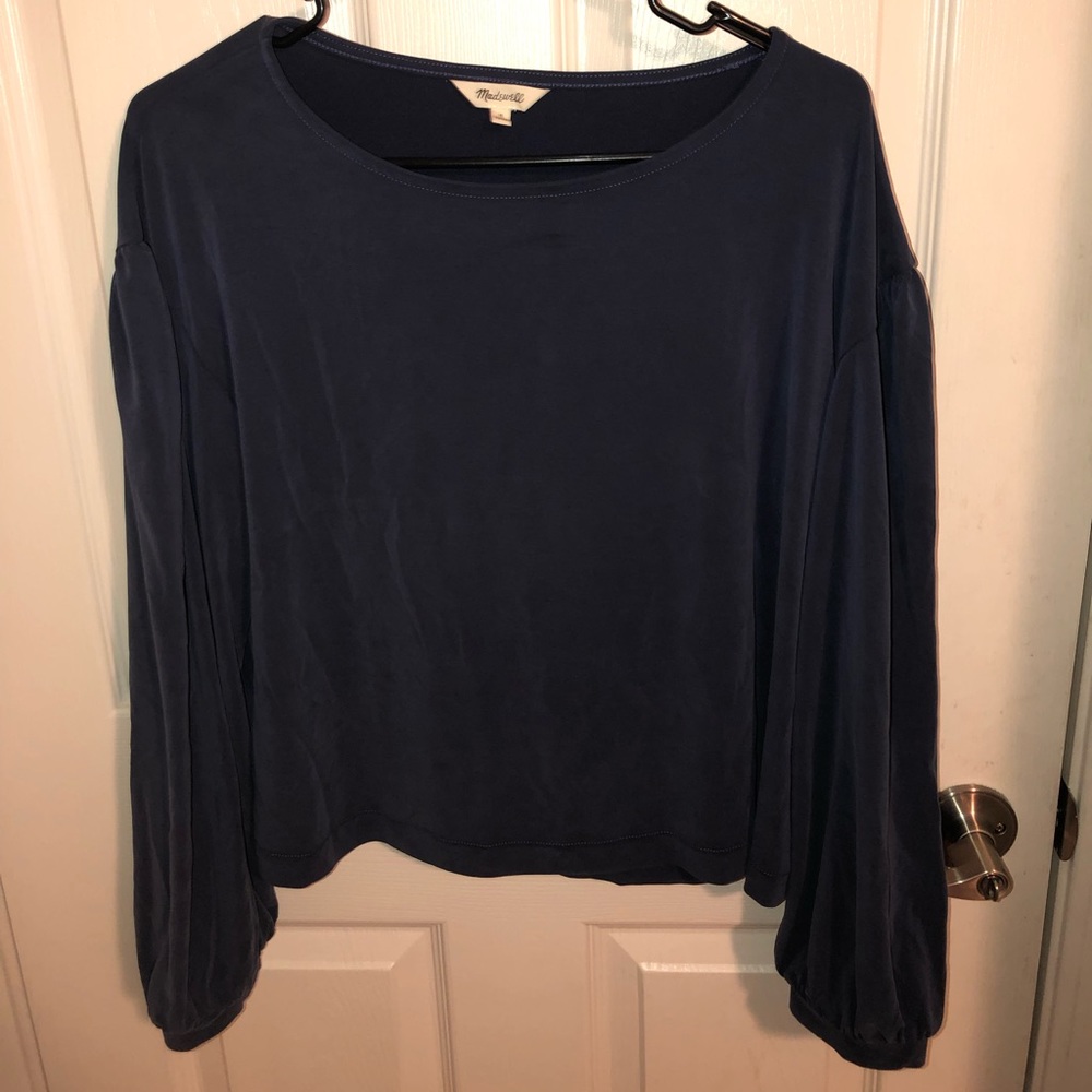 Madewell dark blue long sleeve shirt Size: S